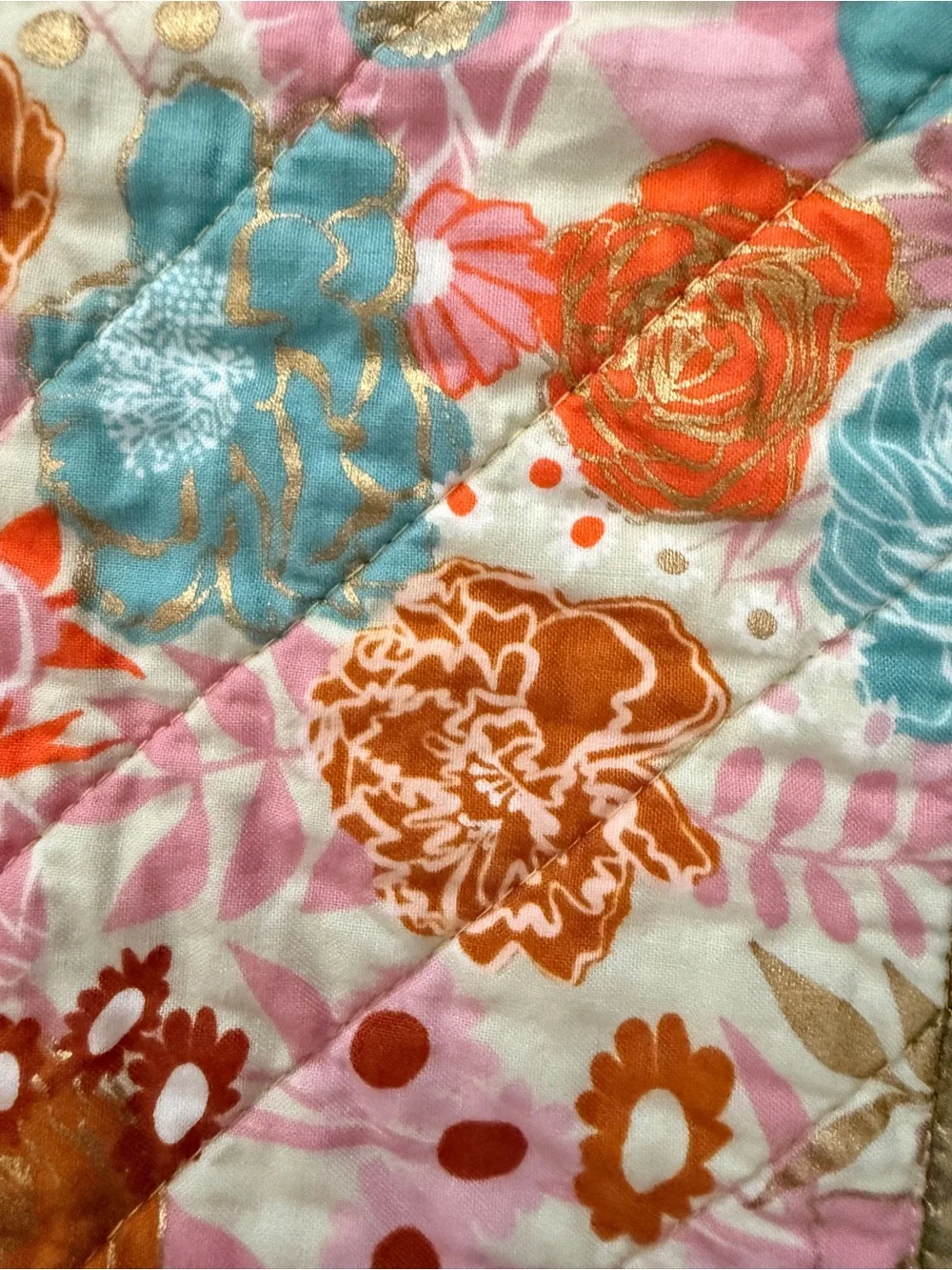 New Handmade Modern Baby Quilt - Ruby Star Society & Kona Cotton